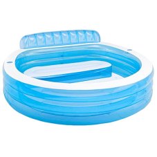 Бассейн надувной Swim centre 224x216x76см, 590л, с подголовн, диваном и подстаканниками, 57190 INTEX